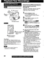 Preview for 30 page of Panasonic Digital Palmcorder PV-DV101 Operating Instructions Manual