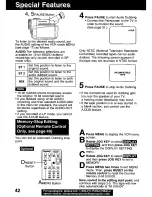 Preview for 42 page of Panasonic Digital Palmcorder PV-DV101 Operating Instructions Manual