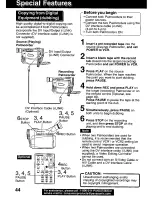 Preview for 44 page of Panasonic Digital Palmcorder PV-DV101 Operating Instructions Manual