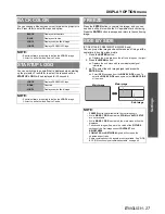 Preview for 27 page of Panasonic DLP PT-D6000 Functional Instructions