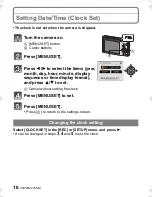 Preview for 16 page of Panasonic DMC-F3K Basic Operating Instructions Manual