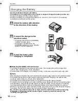 Preview for 12 page of Panasonic DMC FX150K - Lumix Digital Camera Operating Instructions Manual