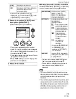 Preview for 73 page of Panasonic DMC-FX30A - Lumix Digital Camera Operating Instructions Manual