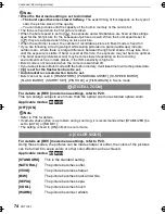 Preview for 74 page of Panasonic DMC-FX48K - Lumix Digital Camera Operating Instructions Manual