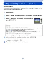 Preview for 61 page of Panasonic DMC-XS1R Owner'S Manual