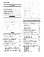 Preview for 2 page of Panasonic DMCFZ40 - DIGITAL CAMERA - ADVANCED FEATURES Operating Instructions Manual