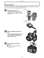 Preview for 5 page of Panasonic DMCFZ40 - DIGITAL CAMERA - ADVANCED FEATURES Operating Instructions Manual