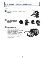 Preview for 12 page of Panasonic DMCFZ40 - DIGITAL CAMERA - ADVANCED FEATURES Operating Instructions Manual