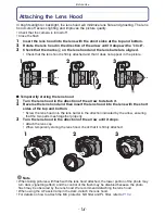 Preview for 14 page of Panasonic DMCFZ40 - DIGITAL CAMERA - ADVANCED FEATURES Operating Instructions Manual