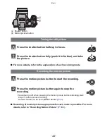 Preview for 42 page of Panasonic DMCFZ40 - DIGITAL CAMERA - ADVANCED FEATURES Operating Instructions Manual