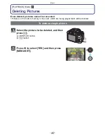 Preview for 60 page of Panasonic DMCFZ40 - DIGITAL CAMERA - ADVANCED FEATURES Operating Instructions Manual