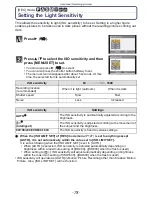 Preview for 78 page of Panasonic DMCFZ40 - DIGITAL CAMERA - ADVANCED FEATURES Operating Instructions Manual