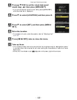 Preview for 120 page of Panasonic DMCFZ40 - DIGITAL CAMERA - ADVANCED FEATURES Operating Instructions Manual