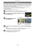 Preview for 166 page of Panasonic DMCFZ40 - DIGITAL CAMERA - ADVANCED FEATURES Operating Instructions Manual