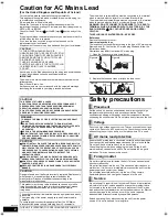 Preview for 2 page of Panasonic DMP-BD80 Operating Instructions Manual