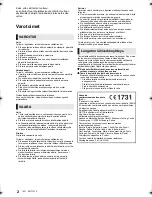 Preview for 92 page of Panasonic DMP-BDT380 Basic Operating Instructions Manual