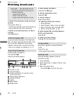 Preview for 22 page of Panasonic DMR-PWT550 Operating Instructions Manual