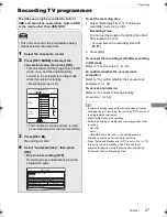 Preview for 27 page of Panasonic DMR-PWT550 Operating Instructions Manual