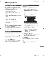 Preview for 73 page of Panasonic DMR-PWT550 Operating Instructions Manual