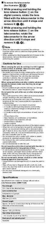 Preview for 6 page of Panasonic DMW-TC20 User Manual