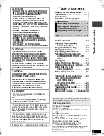 Preview for 3 page of Panasonic DVD-LS87 Operating Instructions Manual