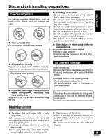 Preview for 9 page of Panasonic DVDPA65 - PORTABLE DVD Operating Instructions Manual