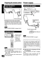 Preview for 10 page of Panasonic DVDPA65 - PORTABLE DVD Operating Instructions Manual