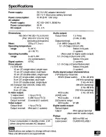 Preview for 45 page of Panasonic DVDPA65 - PORTABLE DVD Operating Instructions Manual