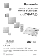 Preview for 49 page of Panasonic DVDPA65 - PORTABLE DVD Operating Instructions Manual