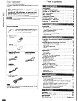 Preview for 2 page of Panasonic DVDRV31 - DIG. VIDEO DISCPLAYE Operating Instructions Manual