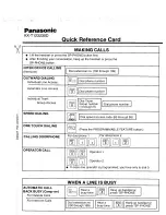 Preview for 3 page of Panasonic EASA-PHONE KX-T123230D Operating Instructions Manual