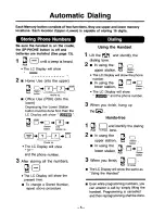 Preview for 6 page of Panasonic EASA-PHONE KX-T2365A Operating Instructions Manual