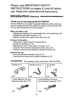 Preview for 2 page of Panasonic Easa-Phone KX-T3281W Operating Instructions Manual