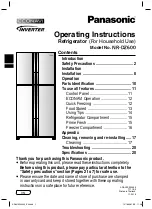 Panasonic ECONAVI NR-DZ600 Operating Instructions Manual preview