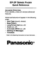 Preview for 28 page of Panasonic EP-2P Series Operating Instructions Manual