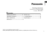 Preview for 5 page of Panasonic ER-CTW1 Operating Instructions Manual