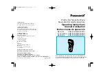 Panasonic ES-8092 Operating Instructions Manual preview