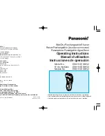 Panasonic ES-8151 Operating Instructions Manual preview