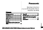 Preview for 11 page of Panasonic ES-RP30 Operating Instructions Manual