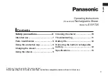 Preview for 3 page of Panasonic ES-RT25 Operating Instructions Manual