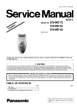 Panasonic ES-WD72 Service Manual preview