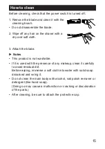 Preview for 15 page of Panasonic ES-WF61 Operating Instructions Manual