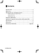 Preview for 2 page of Panasonic ET-DLE170 Operating Instructions Manual