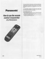 Preview for 1 page of Panasonic EUR646464 How To Use Manual