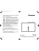 Preview for 20 page of Panasonic EW1012 Operating Instructions Manual