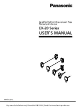 Preview for 1 page of Panasonic EX-20 Series User Manual