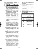 Preview for 78 page of Panasonic EY6813 - HAMMER COR.DRILL&DRI Operating Instructions Manual