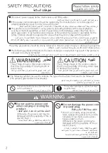 Preview for 2 page of Panasonic F-VXM35M Operating Instructions Manual