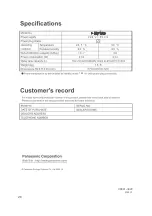 Preview for 26 page of Panasonic F-YAV28H Operating Instructions Manual