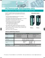 Preview for 13 page of Panasonic FP0 Series Specifications